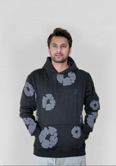 Denim Tears Cotton Wreath Hoodie Black & Grey Monochrome