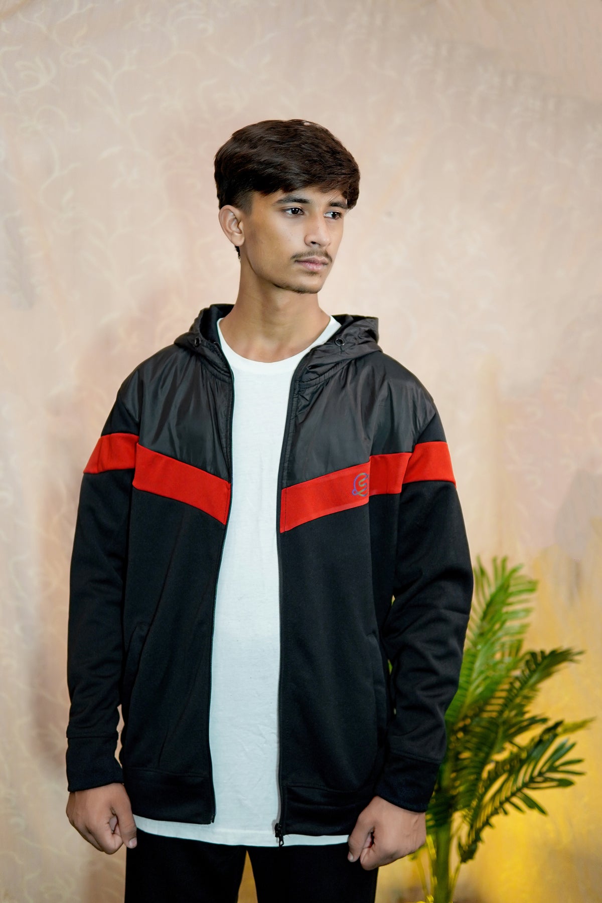 Man's "Black & Red" zipper Hoodies