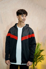 Man's "Black & Red" zipper Hoodies