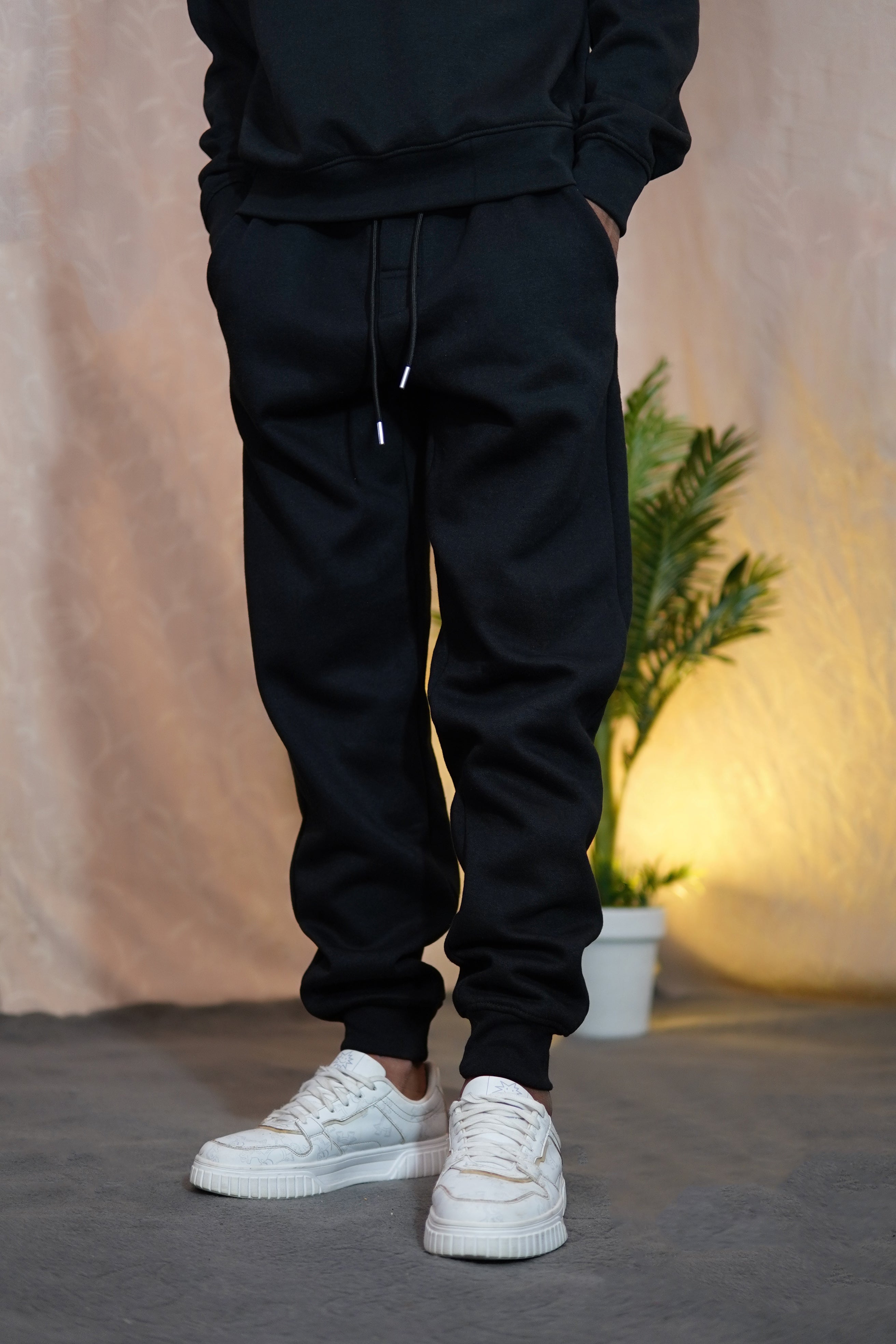 Buy Imported Mens Jogger Pants Black for Gym, Running & Bodybuilding (Fleece Trousers)